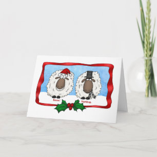 Festividades Cartoon Baaa Humbug Cartão de Natal para Ovinos