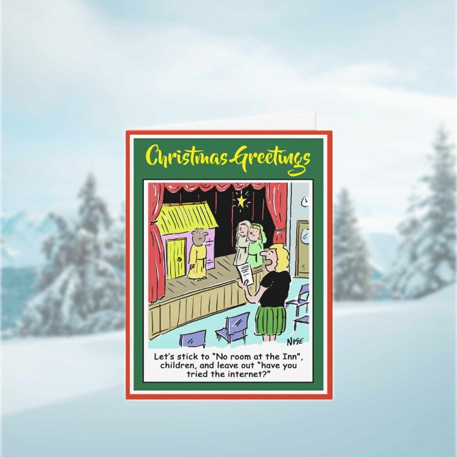 Festividades Cartoon Natividade Planta para um Cartão de Natal  (Criador carregado)