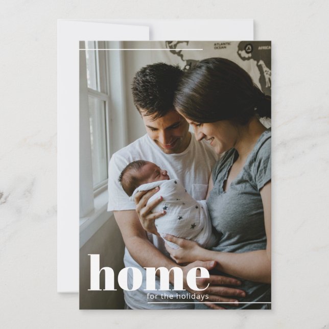 Festividades Casa moderna para o Cartão de Natal de Férias (Frente)