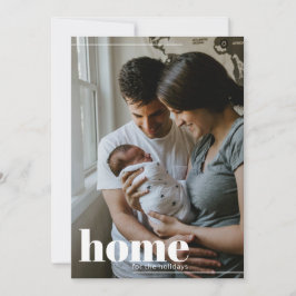 Festividades Casa moderna para o Cartão de Natal de Férias