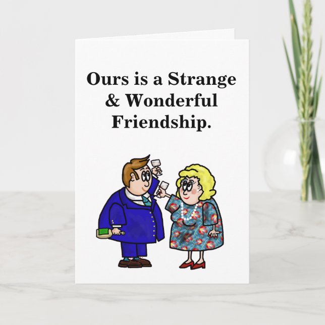 Festividades Casal Brincando com Cartão de Saudação de Amizade (Frente)