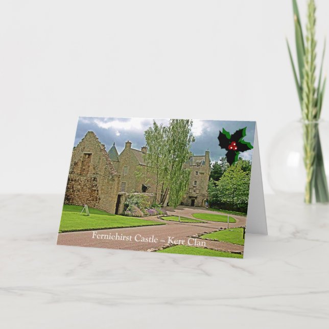 Festividades Castelo Ferniehirst - Cartão de Natal Kerr Clan (Frente)