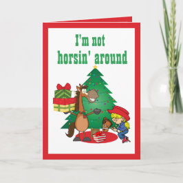 Festividades Cavalo com presentes e cartão de vaqueira de caval