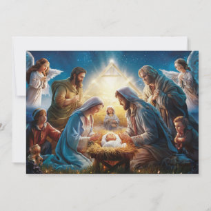 Festividades Cena Natividade Bebê Jesus Cartão de Natal #1