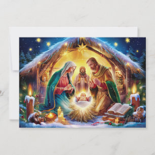 Festividades Cena Natividade Bebê Jesus Cartão de Natal #3