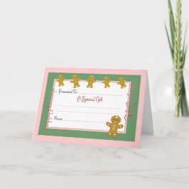Festividades Certificado de Presente de Cartão de Natal
