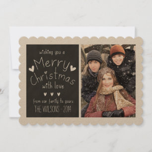 FESTIVIDADES CHALKBOARD DOCE   CARTÃO DE FOTOGRAFIA DO HOLIDAY