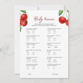 Festividades Cherry no topo Cartão de Chá de fraldas da Bebê Tr