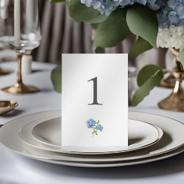 Festividades Chic Hydrangea Table Number Cartão Plano de Casame
