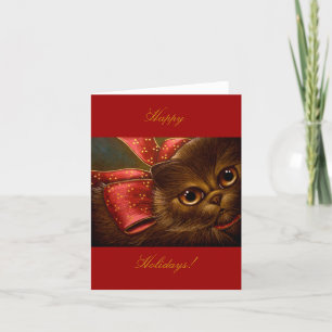 FESTIVIDADES CHOCOLATE PERSIAN CAT - CARTÃO DE FÉRIAS