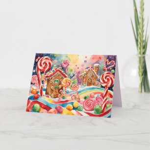 Festividades christmas gingerpão casa cartão de saudação