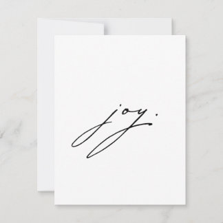 Festividades Citação do Cartão de Natal de Alegria Minimalista