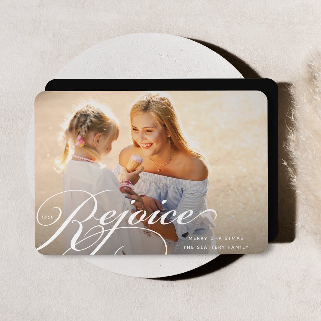 Festividades Classico Flourish | Cartão de Foto de Férias (Criador carregado)