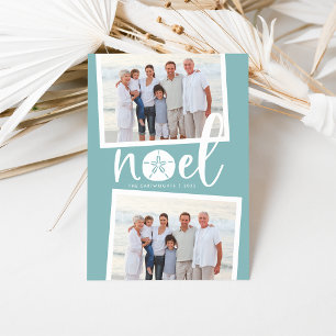 Festividades Coastal Noel Cartão com fotos de férias