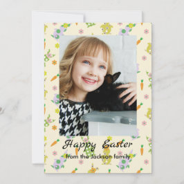 Festividades Coelho da Páscoa feliz com cartão de férias plano 