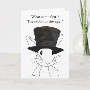 Festividades Coelho ou Cartão de Páscoa de Ovo