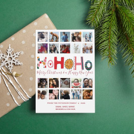Festividades Colagem de fotos do Cartão Ho Ho de Natal 20