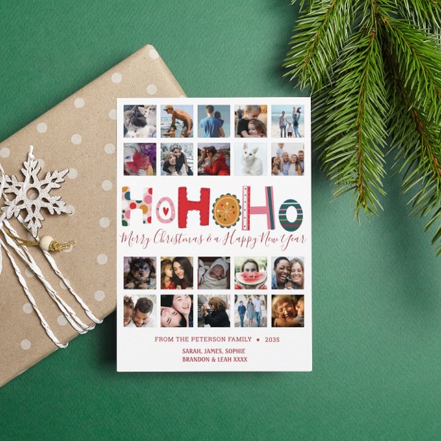 Festividades Colagem de fotos do Cartão Ho Ho de Natal 20 (Criador carregado)
