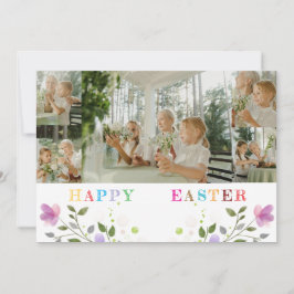 Festividades Colar de Fotos Personalizadas da Páscoa em Cartão 