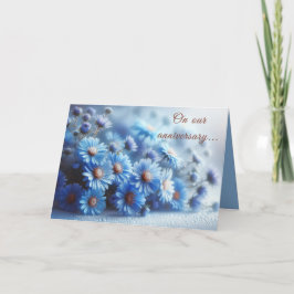 Festividades Coleção de Flores do Azure Aster - Cartão de Anive