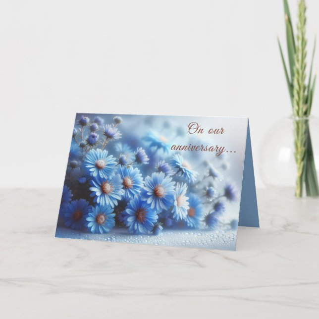 Festividades Coleção de Flores do Azure Aster - Cartão de Anive (Frente)