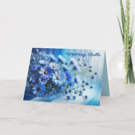Festividades Coleção de Flores do Azure Aster - Cartão de Casam