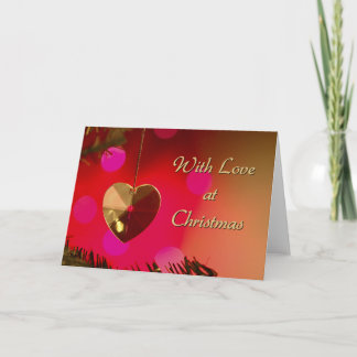 Festividades Com amor no cartão de Natal
