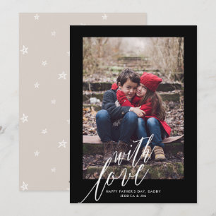 Festividades Com amor no Cartão de Saudação de Foto do Dia d