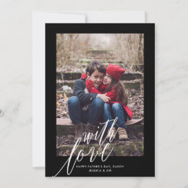 Festividades Com amor no Cartão de Saudação de Foto do Dia de o