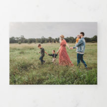 Triplo 4 Cartão de Natal Monograma de Aquarela