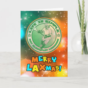 Festividades Coma, Dorme, Toque Cartão de Natal De Lacrosse