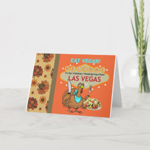 Festividades Coma o Cartão de Ação de Graças de Las Vegas