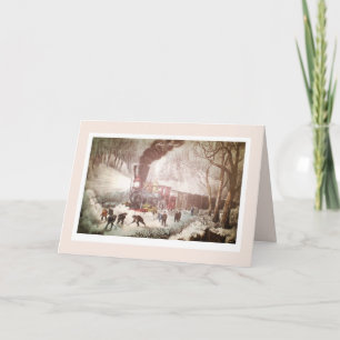 Festividades Comboio de neve pensando no seu cartão