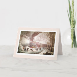 Festividades Comboio de neve pensando no seu cartão