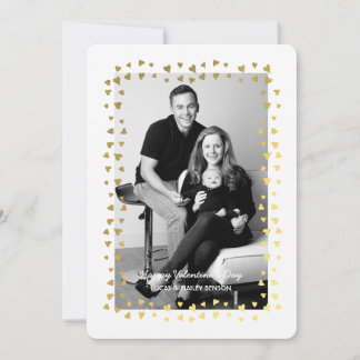 Festividades Confetti Heart Frame | Cartão com fotos dia de os