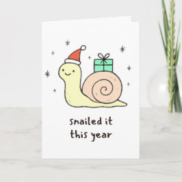 Festividades Consegui este ano! Cartão de Natal engraçado