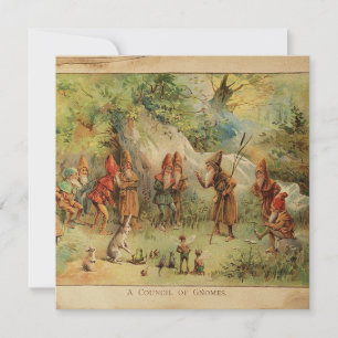 Festividades Conselheiro Vintage Do Cartão De Férias Gnomos