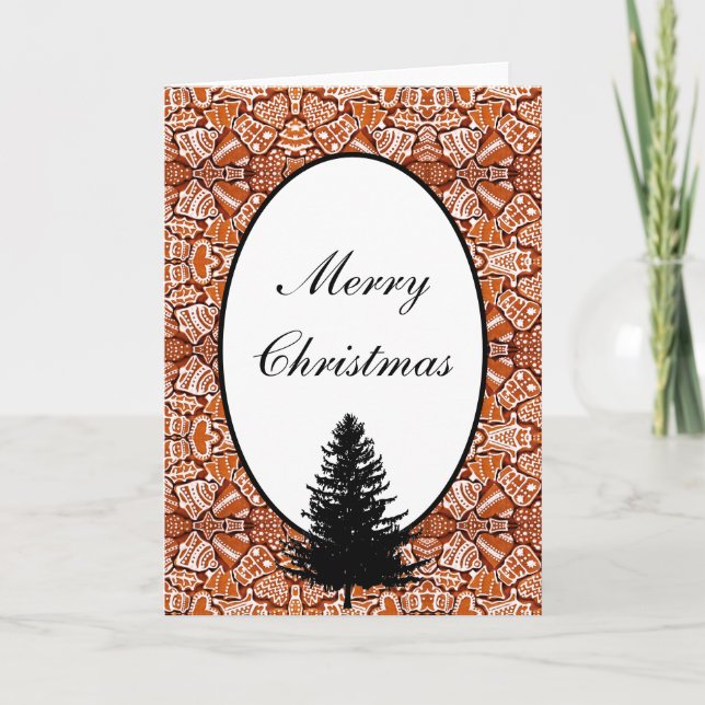 Festividades Cookies/Árvore de pão de cartão de Natal (Frente)