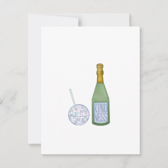 Festividades Copo de Gentileza Brinde ao Ano Novo Cartão (Frente)