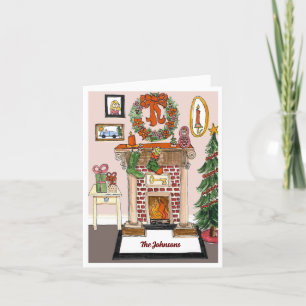 Festividades Coração de Natal com Cartão de Feriado Dobrado de 