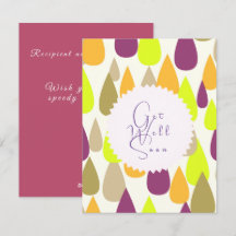 Cores alegres gotículas design. Cartão de férias