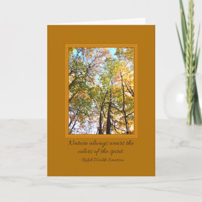 Festividades Cores do Cartão Espírito de Ação de Graças (Frente)