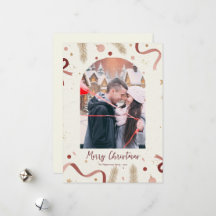 Coroa de Natal Caprichosa & Foto de Cartão com Laç