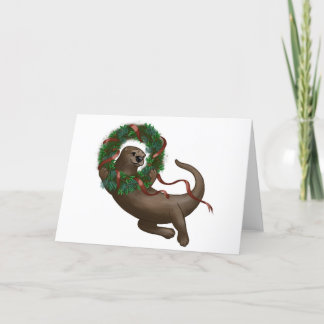 Festividades Coroa de Natal de Lontra Cartão de Natal