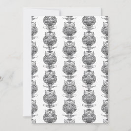 Festividades Coruja (branco padrão) - Cartão de Saudação