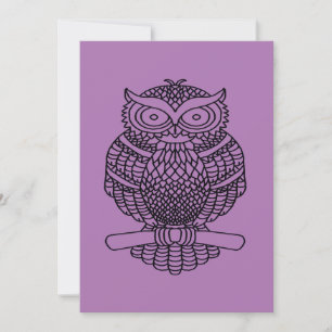 Festividades Coruja (única roxa) - Cartão de Cumprimentos