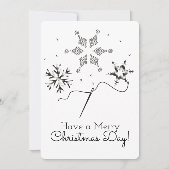 Festividades Costura do bordado do cartão de Natal (Frente)