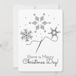 Festividades Costura do bordado do cartão de Natal