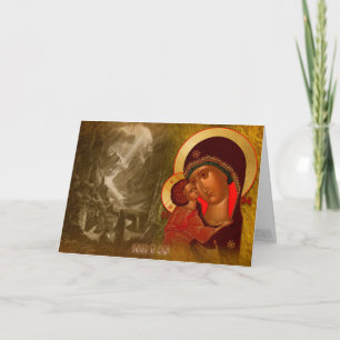 Festividades Cristo É Nascer! Cartão de Saudação Russo