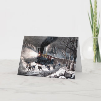 Festividades Currier & Ives - Cartão de Saudação - Snowbound